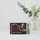 Simmering Silver Electric Zuhause Circuit Visitenkarte (Stehend Vorderseite)