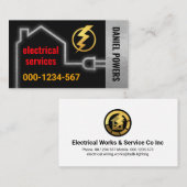 Simmering Silver Electric Zuhause Circuit Visitenkarte (Vorne/Hinten)