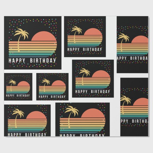 simmi mode glücklicher Geburtstag Geschenkpapier (Flach)