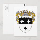 Simmons Coat of Arms (Mantled) Postkarte (Vorne/Hinten)