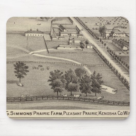 Simmon's Prairie Farm, Kenosha Water Cure Mousepad (Vorne)