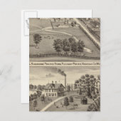 Simmon's Prairie Farm, Kenosha Water Cure Postkarte (Vorne/Hinten)