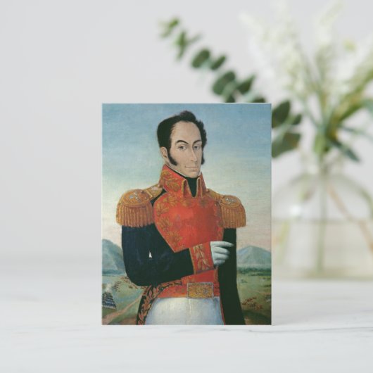 Simon Bolivar Postkarte (Stehend Vorderseite)