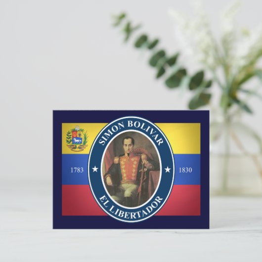 Simon Bolivar Postkarte (Stehend Vorderseite)