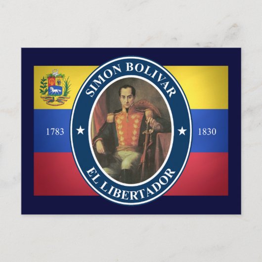 Simon Bolivar Postkarte (Vorderseite)