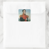 Simon Bolivar Quadratischer Aufkleber (Tasche)