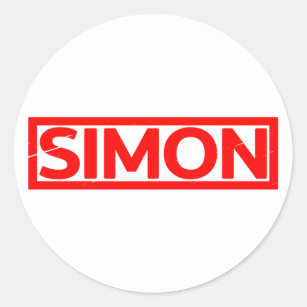 Simon Briefmarke Runder Aufkleber