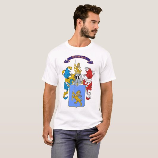 Simon-Familien-ungarischer Wappen-T - Shirt (Vorne ganz)