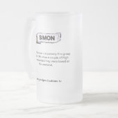 Simon GP-Kollektor-Schale Mattglas Bierglas (Vorderseite Links)