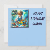 SIMON ~ Happy Birthday ~ Gebäude Bricks ~ (Rückseite)