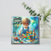 SIMON ~ Happy Birthday ~ Gebäude Bricks ~ (Stehend Vorderseite)