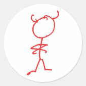 Simon Jester Runder Aufkleber (Vorderseite)