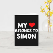 Simon - My Heart Belongs To Simon - Love Premium T Karte (Gelbe Blume)