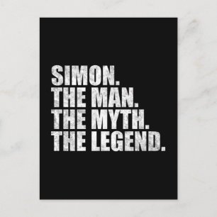 Simon Name, Simon Der Mann Der Mythos Die Legende Postkarte