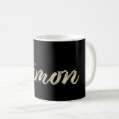 Simon Name whitegold Tasse Teetasse Kaffeetasse (VorderseiteRechts)