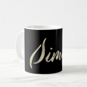 Simon Name whitegold Tasse Teetasse Kaffeetasse