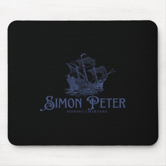 Simon Peter Fishing Charters Jesus Christians God Mousepad (Vorne)