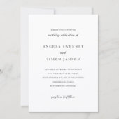 Simon Simple Elegant Wedding Einladung (Vorderseite)