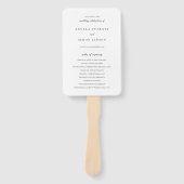 Simon Simple Elegant Wedding Program Fächer (Vorderseite)