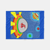 Simon und sein Raumschiff Fleecedecke (Vorderseite (Horizontal))