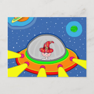 Simon und sein Raumschiff Postkarte