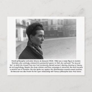 Simone de Beauvoir - Feminist Postkarte