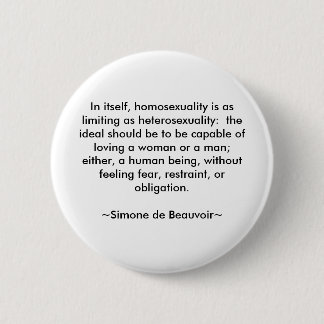 Simone de Beauvoir-Zitat Button