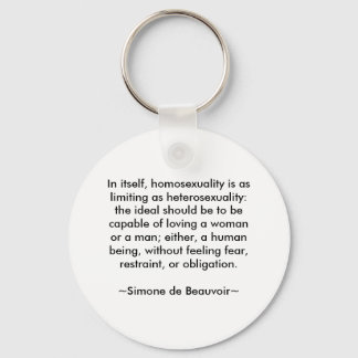 Simone de Beauvoir Zitat Schlüsselanhänger