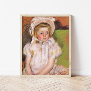 Simone in einem weißen Bonnet   Mary Cassatt Poster
