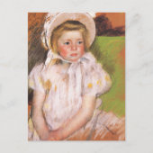 Simone in einem weißen Bonnet | Mary Cassatt Postkarte (Vorderseite)
