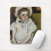 Simone in einem weißen Bonnet Mousepad (Mit Mouse)