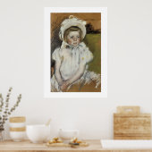 Simone in einem weißen Bonnet Poster (Küche)