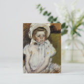 Simone in einem weißen Bonnet Postkarte (Stehend Vorderseite)