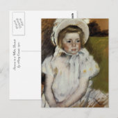 Simone in einem weißen Bonnet Postkarte (Vorne/Hinten)