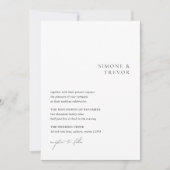 Simone Minimal Modern Wedding Einladung (Vorderseite)
