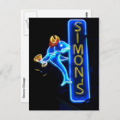 Simons Gorgeous Neon Sign Post Card Postkarte (Vorne/Hinten)