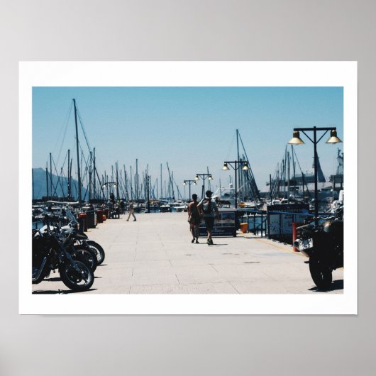 Simon's Town Harbour Pier Yachts Poster (Vorne)