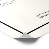 Simpel Beige Black Price List Poster (Ecke)