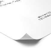Simpel Black White Price List Poster (Ecke)