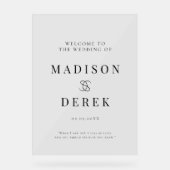 Simpel Elegant Wedding WELCOME Acrylschild (Vorderseite)