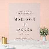 Simpel Elegant Wedding WELCOME Acrylschild (Hochzeit)