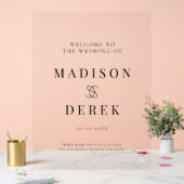Simpel Elegant Wedding WELCOME Acrylschild (Hochzeit)
