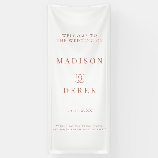 Simpel Elegant Wedding WELCOME Banner (Vertikal)
