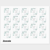 Simpel Eucalyptus Wedding Sticker (Blatt)