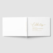 Simpel "Feier des Lebens" Script Schriftart, White Gästebuch (Voll)