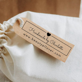 Simpel, handwriting, "Handmade by 🖤" Gummistempel