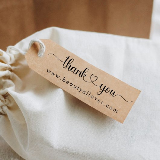 Simpel, handwriting, "Thank you  🖤"  Gummistempel