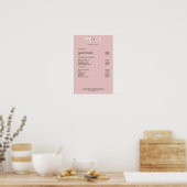 Simpel Pimk Blush Price List Poster (Küche)