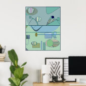 SIMPI - Retro / Modernes Poster (Heimbüro)