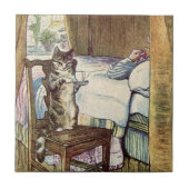 Simpkin die Katze dient Tee - Beatrix Potter Fliese (Vorderseite)